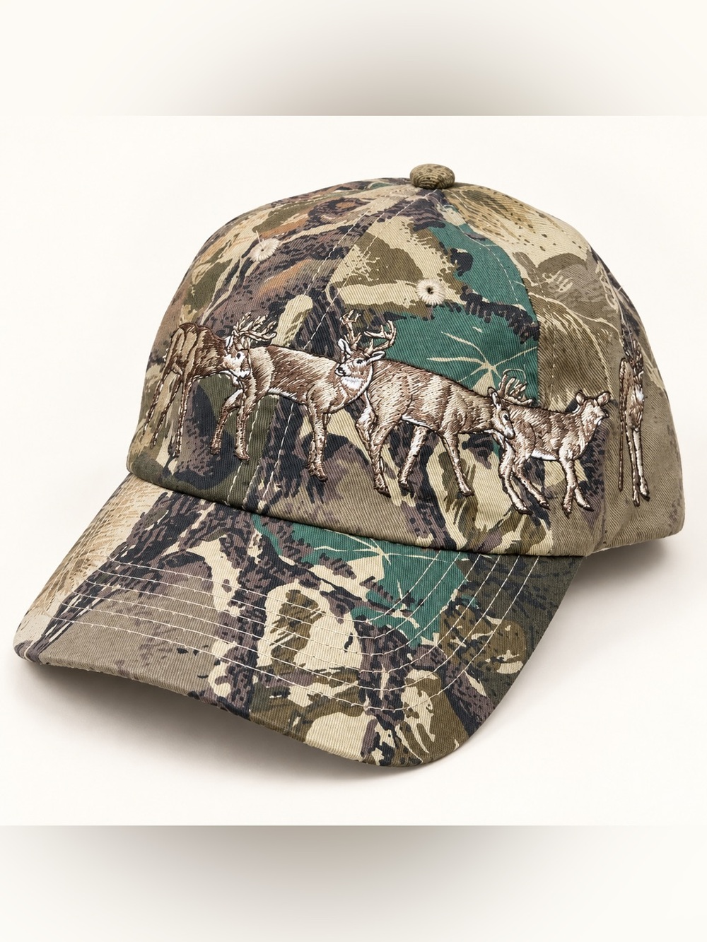 Shasta Wear Seven Falls Camo Embroidered Deer Hunting Hat Adjustable